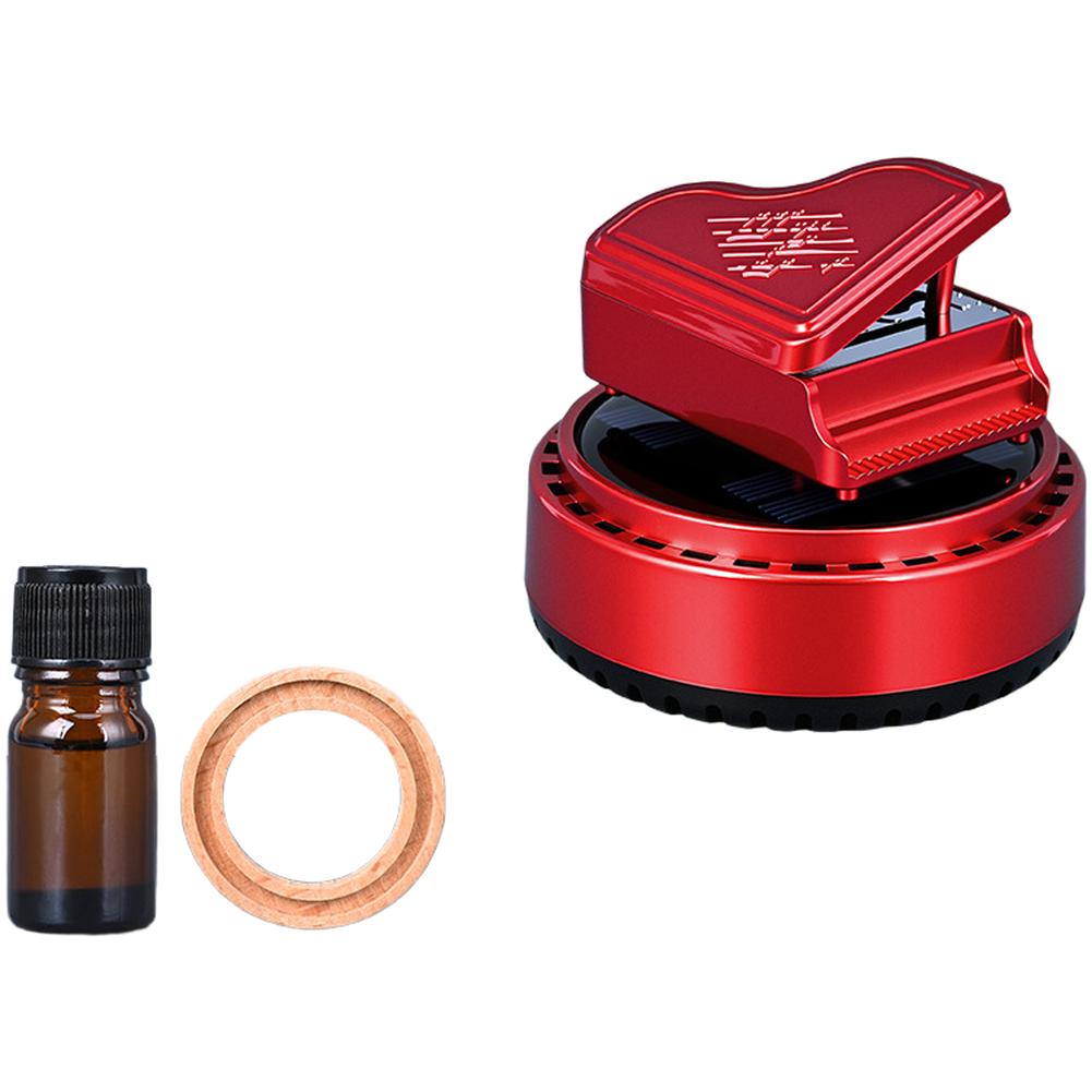 Rotating Solar Powered Car Air Freshener with 4 Natural Aromatherapy Scents Eliminator Suitable for Vehicle Use Cologne