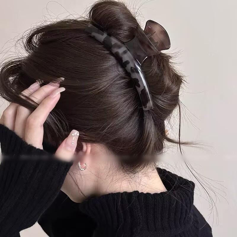 

Французская заколка для волос из акрила высокого класса большого размера - Универсальный изогнутый стиль коготь для женщин