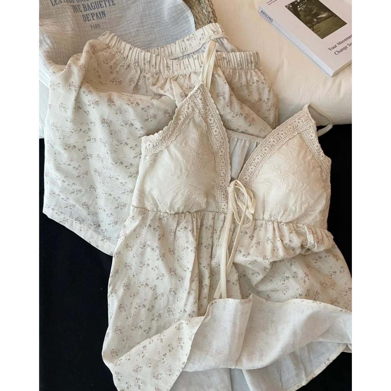 

Sweet and cute wear suspender pajamas women s summer explosion new large size versatile loungewear shorts set s [recommended 40~50kg ]