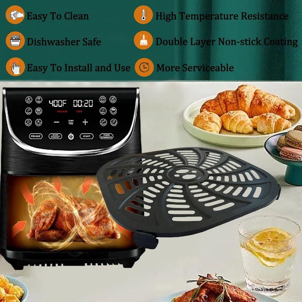 Non-Stick Air Fryer Grill Pan Square Air Fryer Grill Plates Air Fryer Mat  Replacement Tray