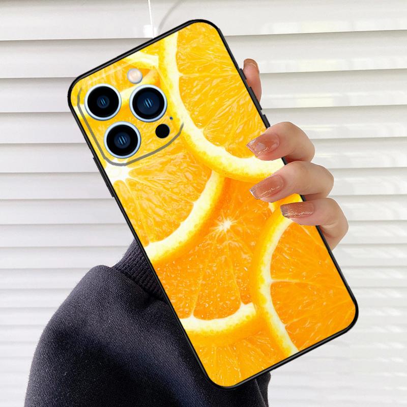 Summer Fruit Orange Phone Case For iPhone 16 15 14 13 11 12 17 Pro Max mini 15 16 Plus 16e 17 Air Cover Fundas