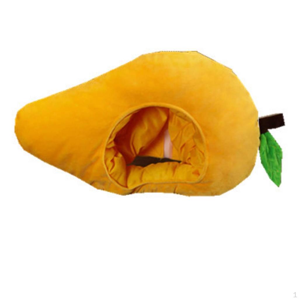 Sombrero de Mango Ajuste Universal Disfraz Divertido Lindo Suave Fruta Tocado para Adultos, Adolescentes, Fiestas,