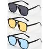 Nuovi Occhiali da Sole Pilot Oversize Donna Vintage Doppio Ponte Lenti Grandi Parasole Unisex Gialli per la Guida Occhiali UV400