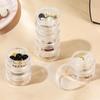 5Layer Jewelry Storage Box Transparent Round Makeup Storage Rack Plastic Bracelet Earring with Cover Organizer Boxes