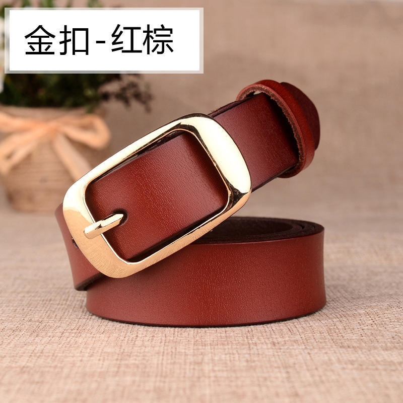 Women'S Belt Trendy Leather Cowhide Leather, Women'S Belt Decoration