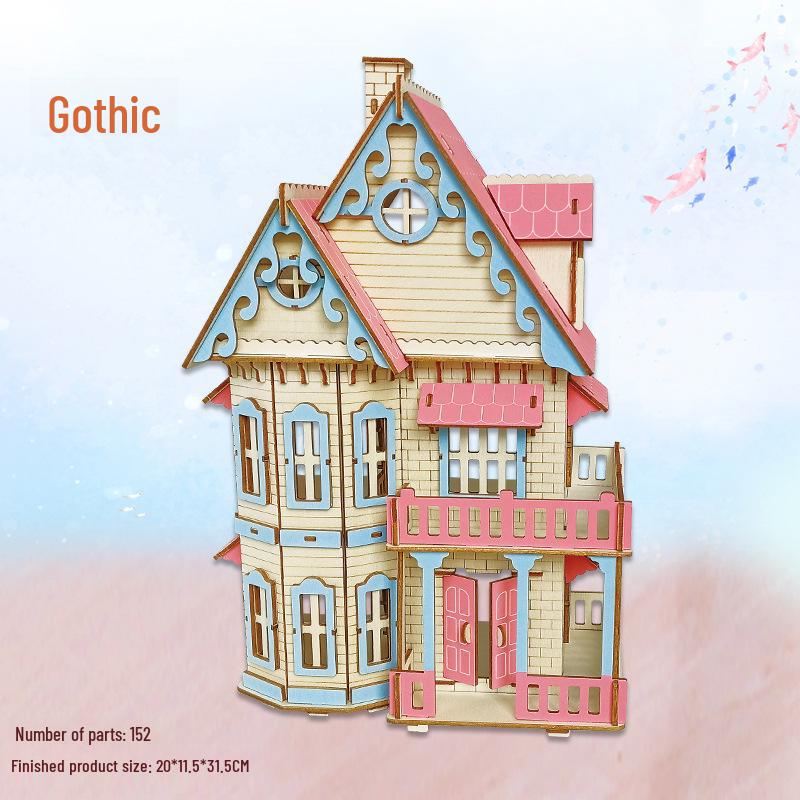 3D Wooden Puzzle Model Kit for Kids and Adults - Educational Brain Toy and Gift