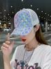 Hat Female Summer Tide Versatile Cap Curved Brim Sequined Mesh Hat Sunshade Sun Hat Internet Celebrity Baseball Cap