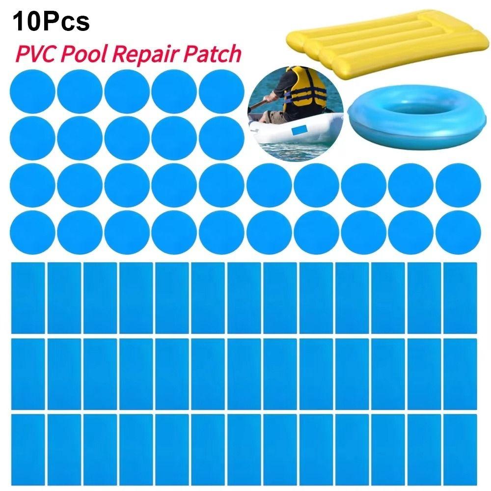 10Pcs Self-Adhesive Pool Repair Patches Underwater Repair Patch Glue New Pool Repair Kit