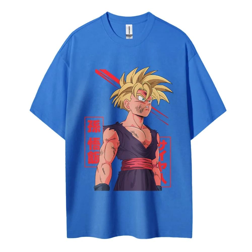 

Dragon Ball Son Gohan Cotton Unisex Crewneck Anime TShirt Comfortable Shortsleeved Sports and Casual Unisexs and Womens Tops S
