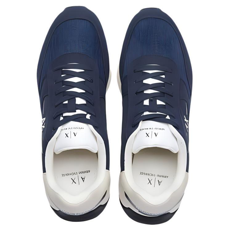 Emporio Armani Round Toe Lace-Up Casual Shoes Men Sneakers Navy-Blue XUX209XV812N1518