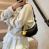 Fashion Lychee Pattern Dumpling Bag Women's 2025 Spring New Trend Simple Casual Personality Niche Shoulder Messenger Bag