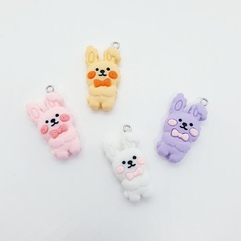 Matte colored rabbit keychain, Dongdaemun Bujasangga phone strap pink