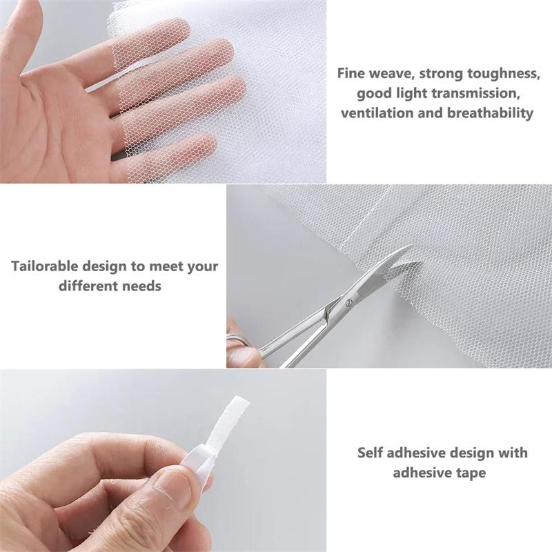 Anti Fly Mosquito Net Window Screen Mesh Adhesive Mosquito Insect Flying Bug Net Curtains For Kitchen Windows Home Protector