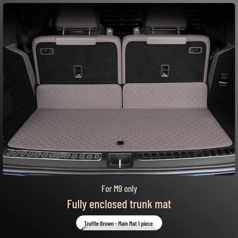 Full Coverage Nappa Leather Trunk and Backrest Mat for 2024/25 AITO M9 Five/Six-Seater