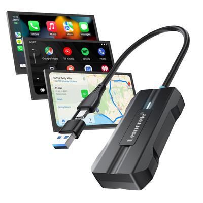 Lemorele Wireless CarPlay Android Auto Integrated 2025 Converts Wired CarPlay and Android Auto To Wireless Supports and No Cables Automatic Connection