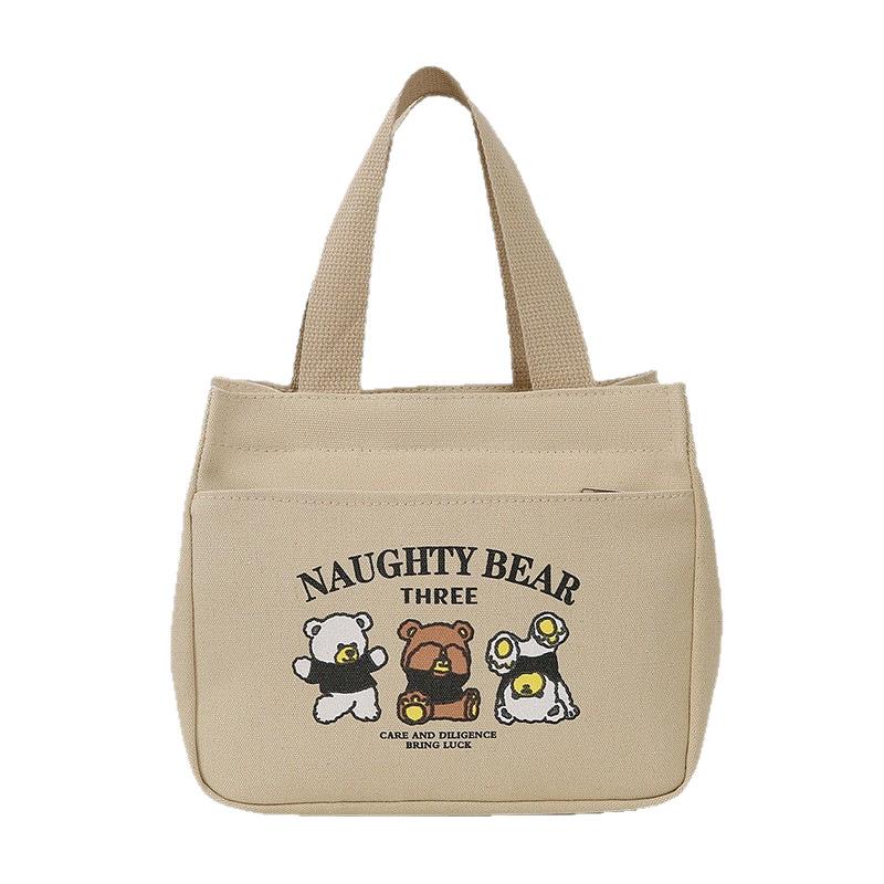 Ford Satchel bag three bears lunch bag large capacity canvas bag travel lunch box bag factory direct sales work clothing mommy bag