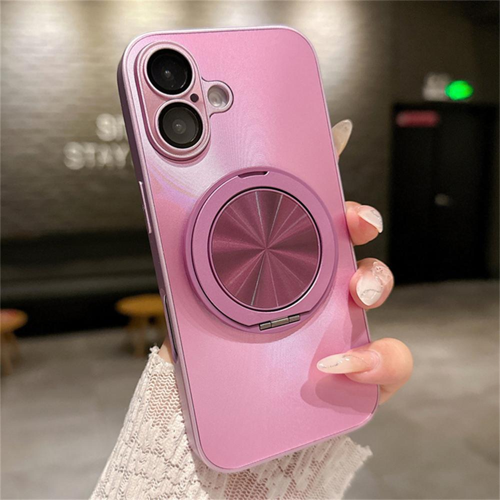 Glitter Laser Aurora Bracket Holder For Magsafe Case for iPhone 15 11 12 13 14 16 Pro Max Plus Magnetic Wireless Charging Cover