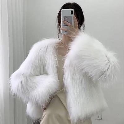 Kurzer Pelzmantel Herbst und Winter neu schlanke Passform Haining Ganzleder Imitation Fuchs Pelzmantel für Damen