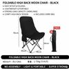 High Back Folding Moon Chair Lightweight Portable Camping with Headrest Heavy Duty Outdoor for Fishing Essential
