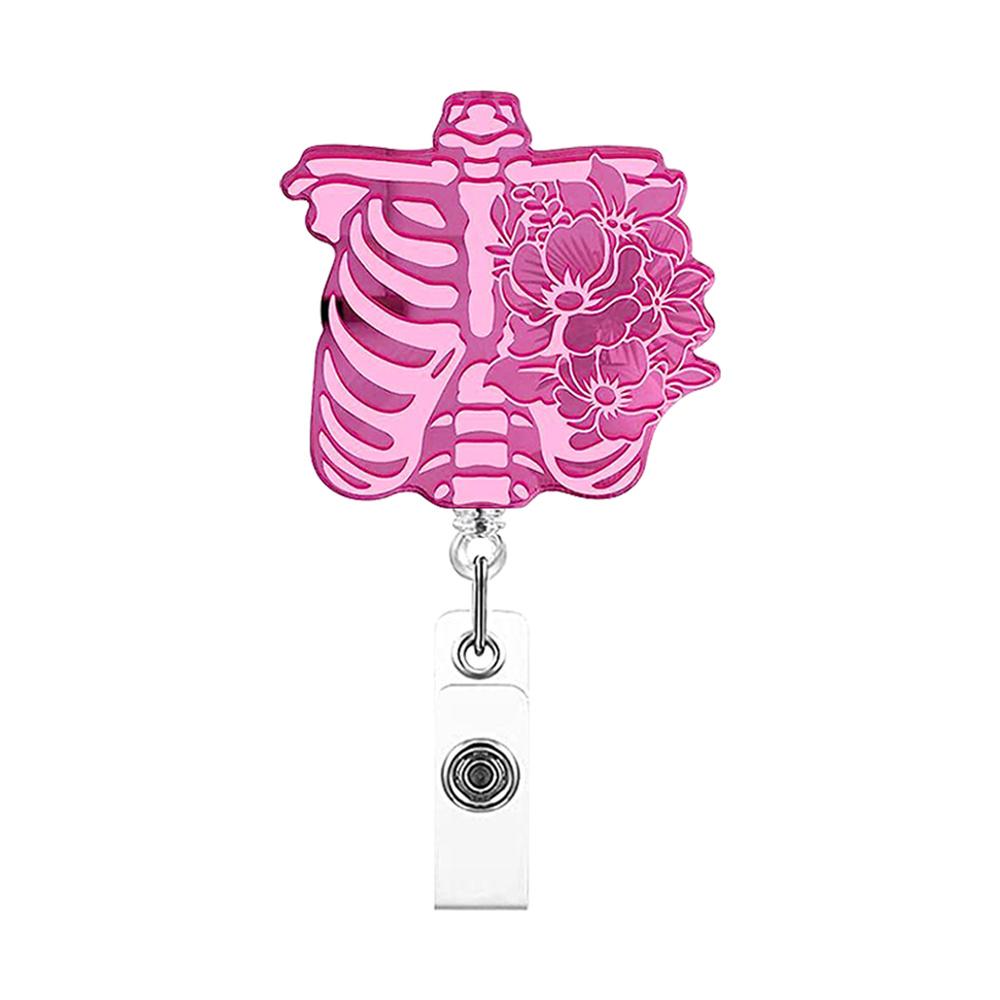 

Акриловый череп-организм, выдвижная катушка для бейджа медсестры, студента, держатель для удостоверения личности, держатель для именной карточки работника, аксессуар