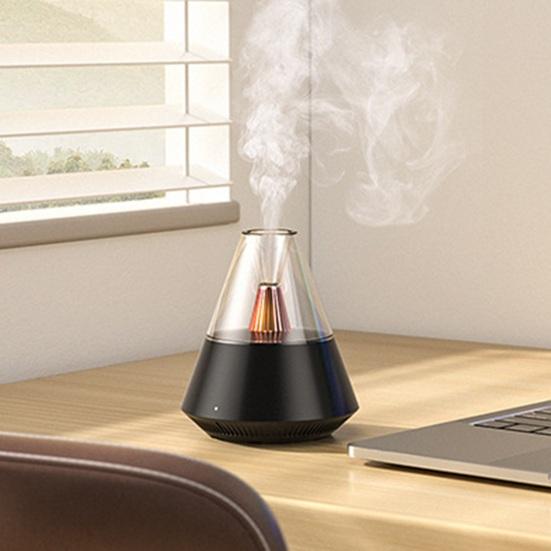 Essential Oil Diffuser, Cool Mist Humidifier for Home, 150ml Aroma Diffuser with Flame Effect LED Light, Auto Shut Off Quiet Humidifier for