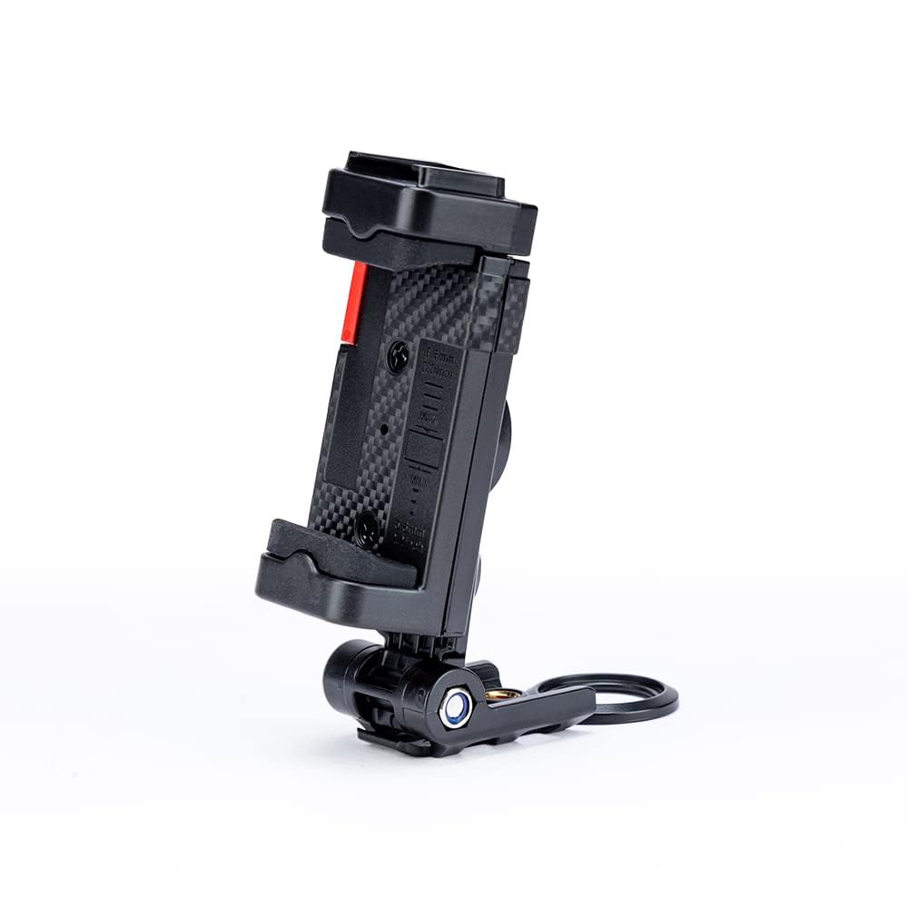 

Fotopro Smartphone Holder Tripod with Cold Shoe Universal Stick Connectable Microphone and Fill Light Automatically with One Click Smartphone Clip Pro