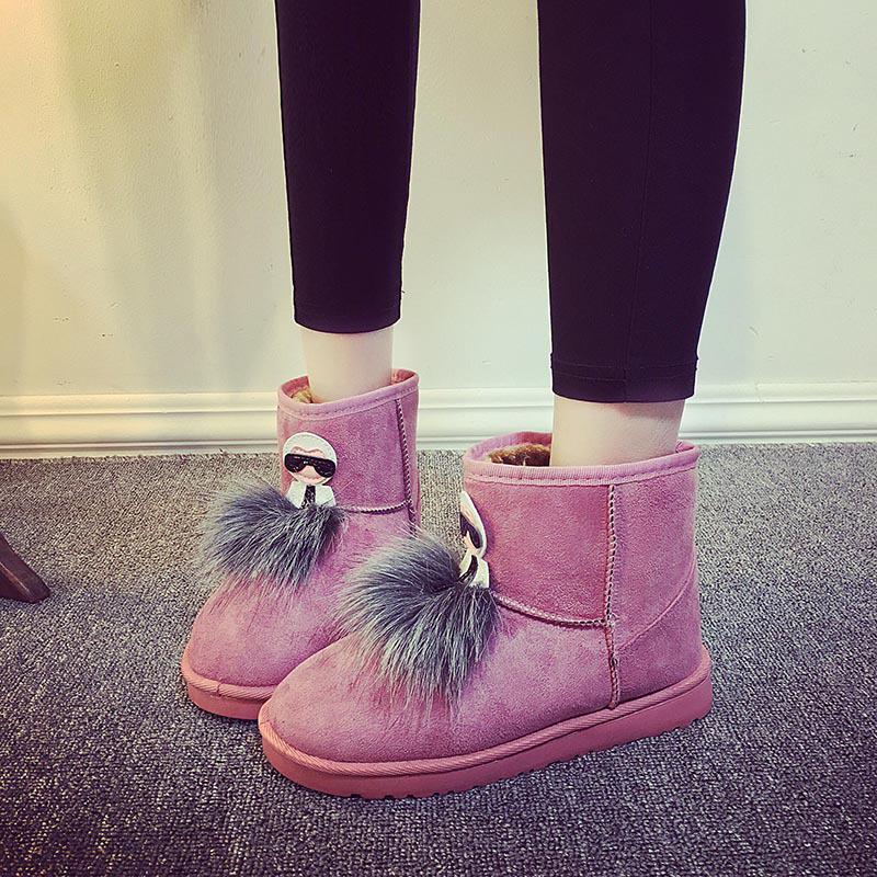 2025 Winter New Snow Short Boots Children Korean Version of Japanese Students Cute Bread Velvet Cotton Shoes Tide