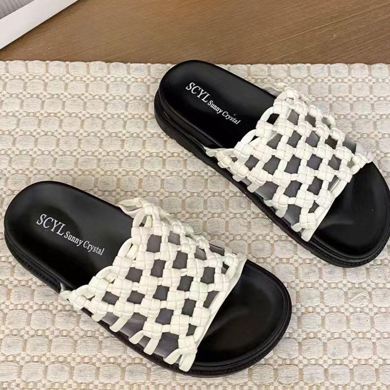 

Обувь на толстой подошве Женская обувь Тапочки Мягкая подошва Перфорированные шлепанцы 40 бежевый