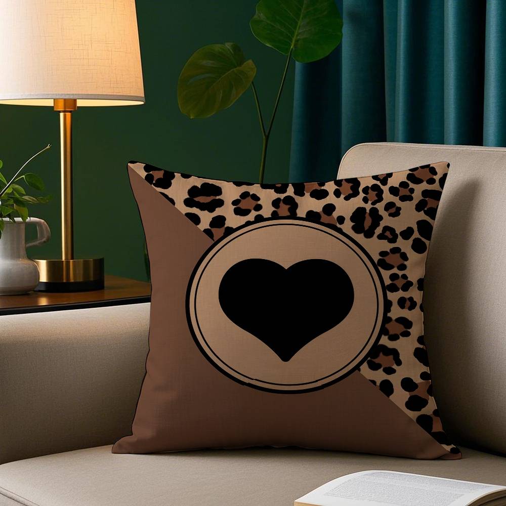 

Fashion leopard print Pillow Case Short Plush Print Cushion Cover Square Throw Pillow Covers Sofa Home Decor 12x12Inch