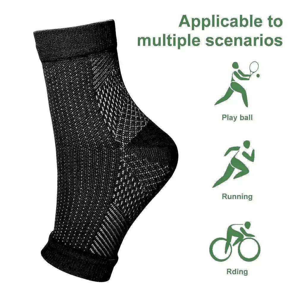 1 Paar Neuropathie-Socken für Männer Frauen, Beruhigende Kompressionssocken gegen Schmerzen, Atmungsaktive Leichte Nano-Nylon-Socken mit Fußgewölbeunterstützung