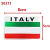 AAACN1 3D Aluminum Italy Italian Flag Adhesive Emblem Badge Car Sticker Motorcycle Decal For Alfa Romeo Fiat Ferrari Honda Suzuki BMW