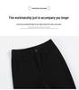 2026 New Style Black High-Waisted Flare Pants for Petite Women - Slimming and Drapey Horseshoe Suit Casuals