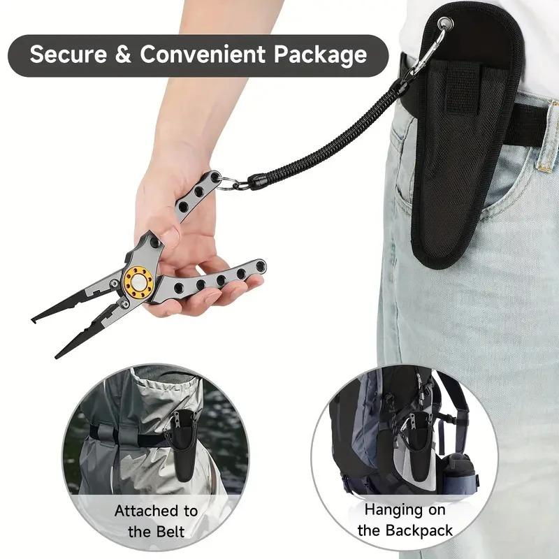Fishing Gear, Portable Lure Pliers, Multi-functional Aluminum Alloy Scissors, Hook Removers, Fishing Equipment, Fishing Tools