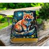 Fox Vintage Handmade Grimoire Leather Journal for Women Blank Spell Book of Shadows Celestial Christmas Gifts For Him and Her