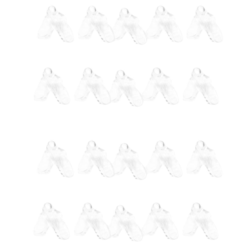 20 Pcs/Set Transparent Tent Clip Hook Plastic Tent Pull Point Durable Tarp Clips  Outdoor Camping