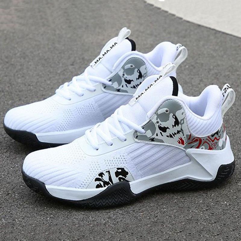 Students' new spring and autumn running basketball shoes casual men's shoes fashion fly-woven mesh sneakers