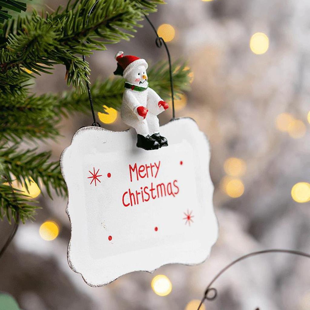 Christmas Iron Door Hanging Decorations, Welcome Doorplates, Elderly People, Snowmen, Reindeer Decorative Pendants, Christmas Tree Decorations