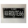 KitMall 4-Piece Tin Sign Route66 R66 License Plate Style American Goods Interior