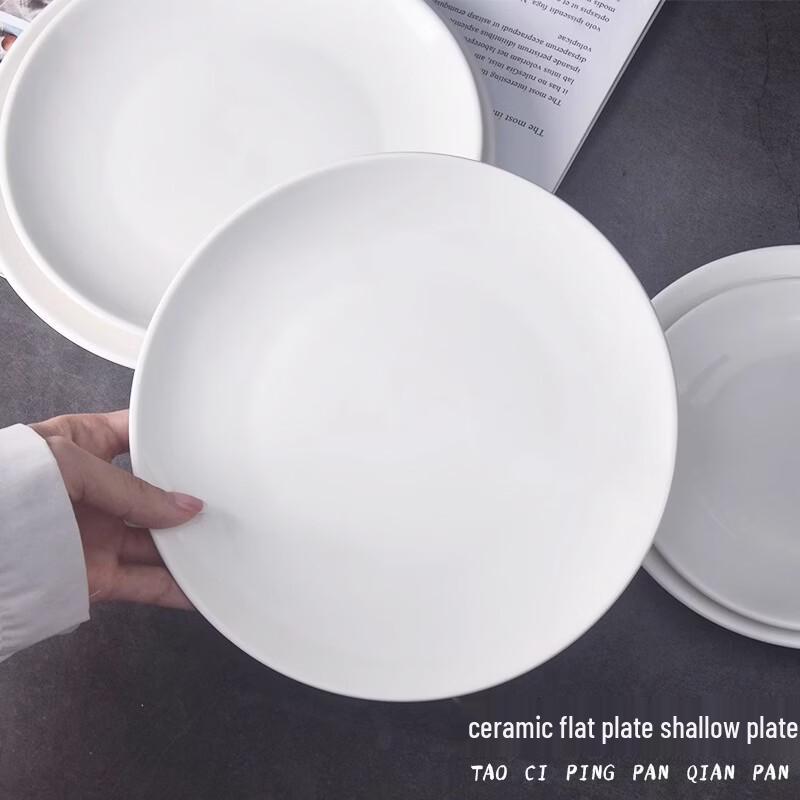 

Pure White Ceramic Flat Dinner Plate