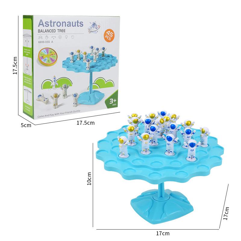 Astronaut Balance Tree Table Game Children'S Puzzle Leisure Parent-Child Interactive Stacking Music Game Toys