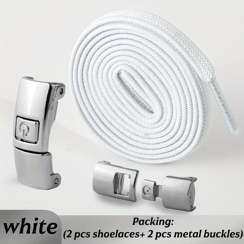 1 Paar Packung No-Tie Elastische Schnürsenkel, Bequeme geschnallte Netz-Schnürsenkel, Unisex für Freizeitschuhe, Board-Schuhe & Sneaker