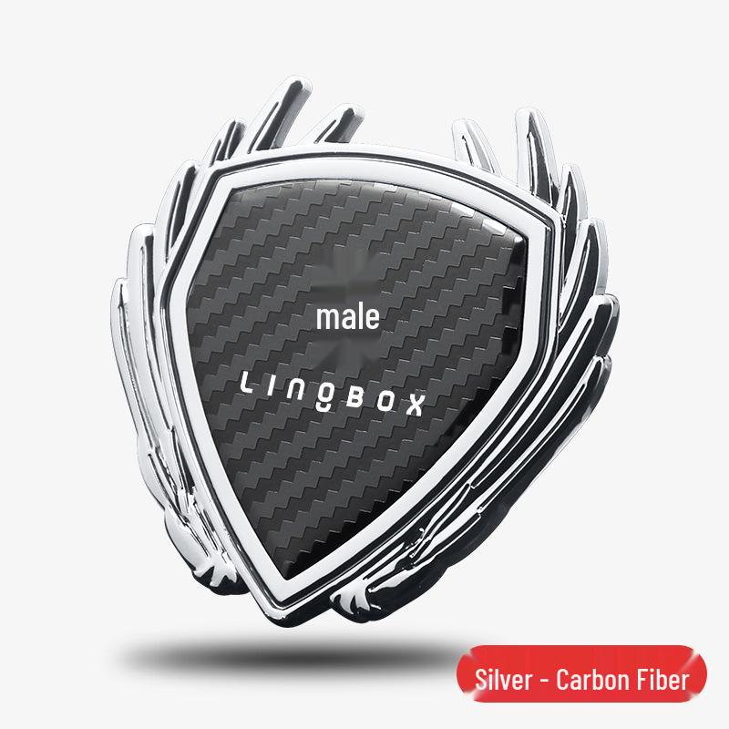 Lingbao Coco Uni Car Metal Badge: Decorative Sticker for Car Body, Side Window, or Trunk