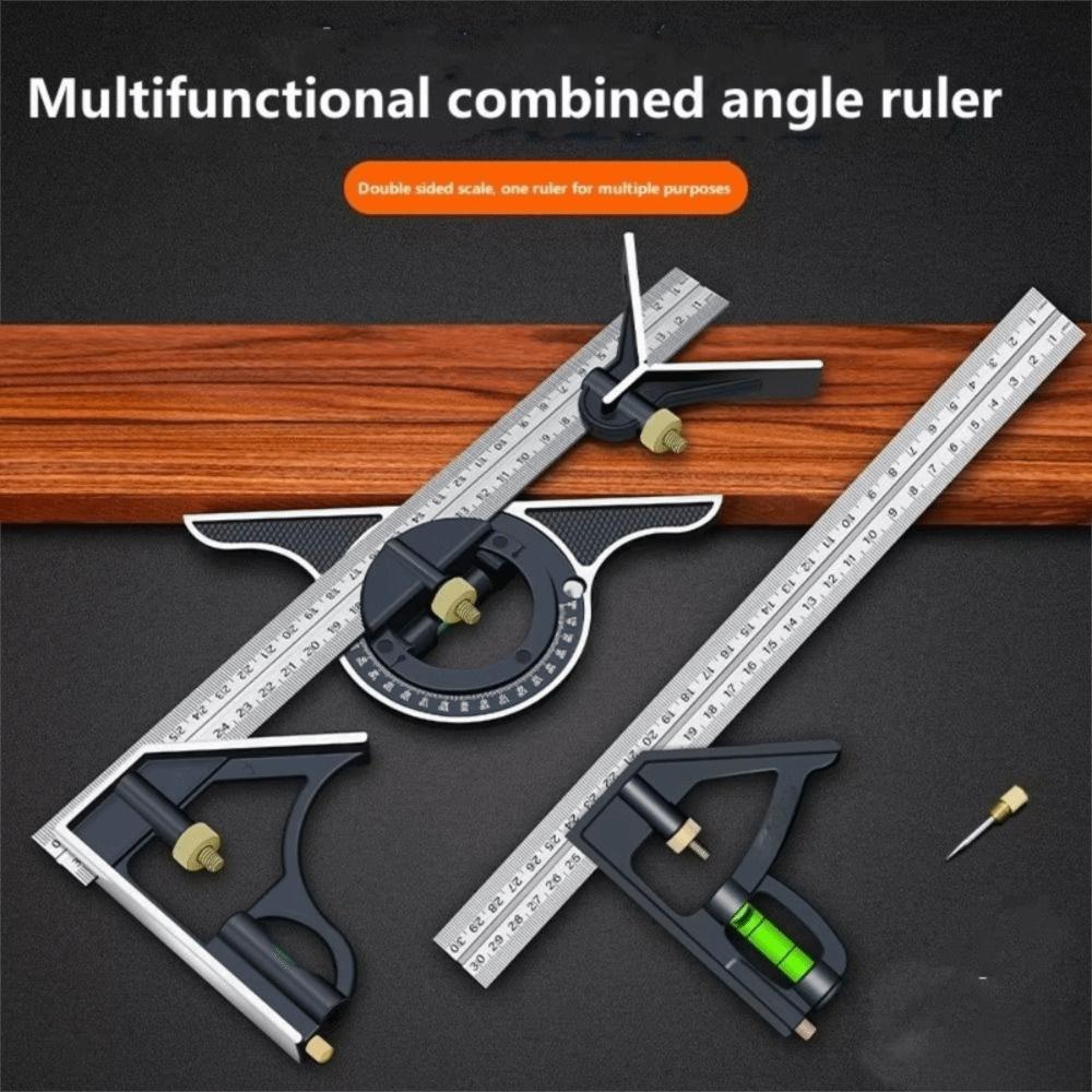 Movable Right Angle Ruler 180 Degree Corner Ruler Combination Angle Ruler  Gauging Tool