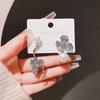 Fashion Crystal Design Earrings for Women, Asymmetrical Flower-shaped, Light and Fresh, Sweet and Charming Ear Pendants.