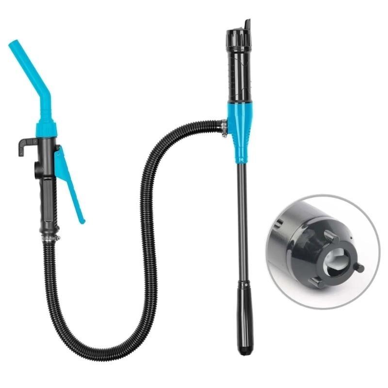 Multipurpose Battery Operated Transfer Pump For Quick Fueling, 2.4 GPM, With Suction Hose For Outdoor & Emergencies Need