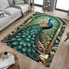 1PC Peacock, Floral Extra Large Non Slip Floor Carpet, Office, Family, Studio   Large Area Rug Indoor Rugs, Bold Statement Piece