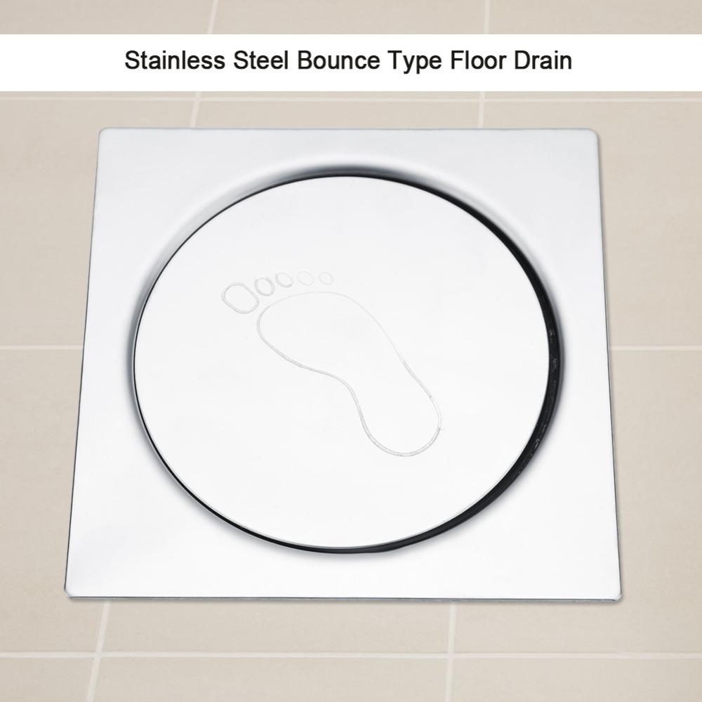 Stainless Steel Floor Drain Square Floor Drain Strainer Durable Shower Drain  Toilet