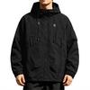 Men's Outdoor Waterproof Jacket Windproof Lightweight Hiking Raincoat with Adjustable Hood and Multiple Pockets for Sports and Travel