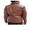Women's Brown 100% Genuine Soft Leather Quilted Biker Jacket, Women's Brown  Lambskin Leather Slim Fit Moto Jacket, Ladies Jacket, Wife Giftv