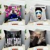 Povlak na polštář Lady Gaga Do Auta Pohovky Dekorativní Doma Oboustranný Tisk Plyšový Čtvercový Dekorační Polštář Potah